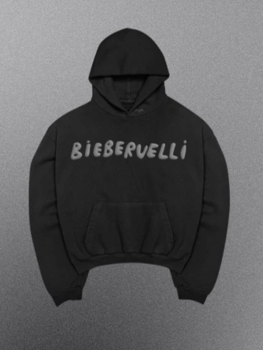 Justin Bieber - COACHELLA Biebervelli Black Fleece Pullover Hoodie - S
